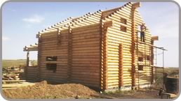 Строительство Деревянного Дома из оцилиндрованного бревна
